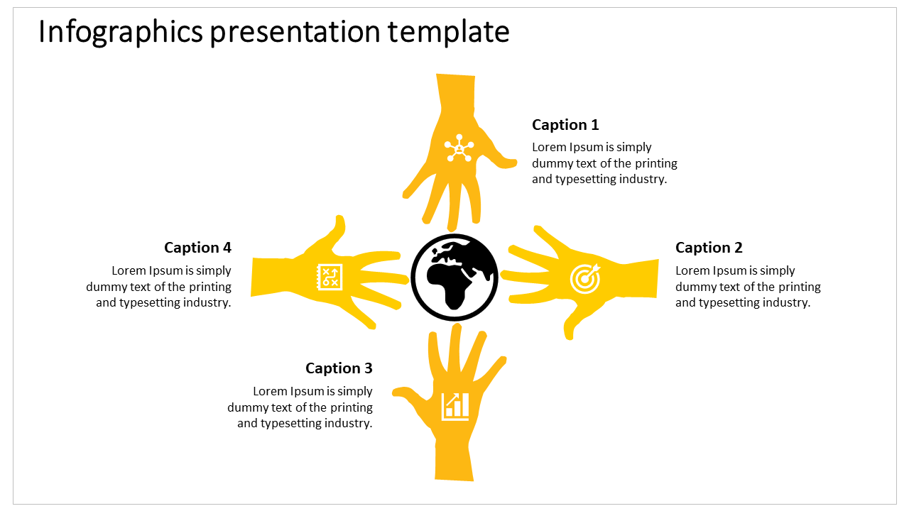 infographic presentation template-yellow